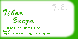 tibor becza business card